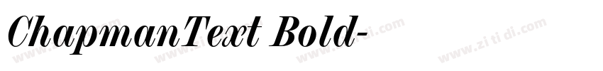 ChapmanText Bold字体转换 ChapmanText Bold字体转换